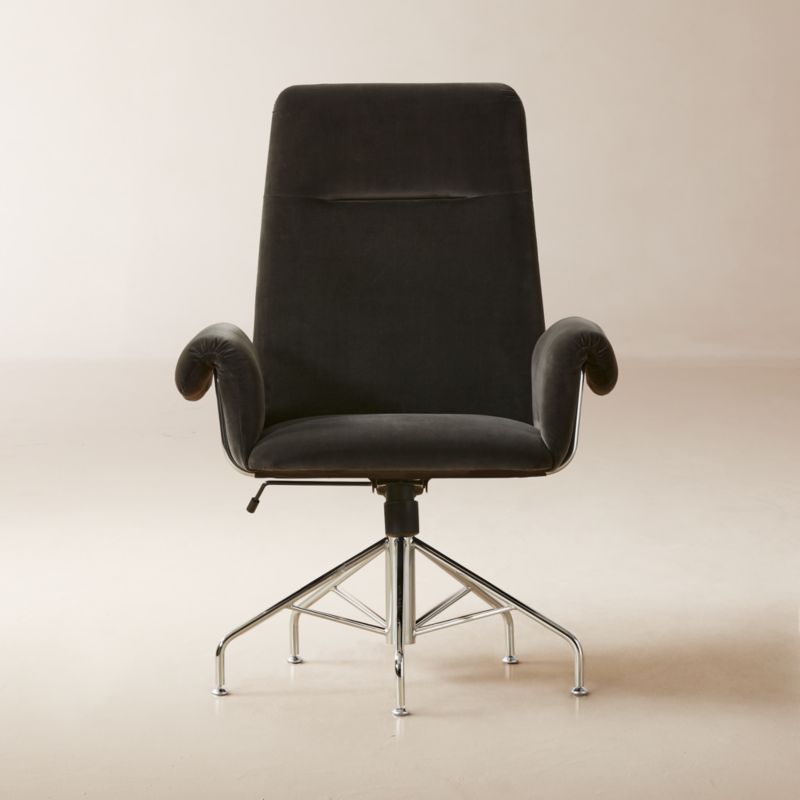 Saviti Black Velvet Office Chair + Reviews | CB2 added by Spoak Member