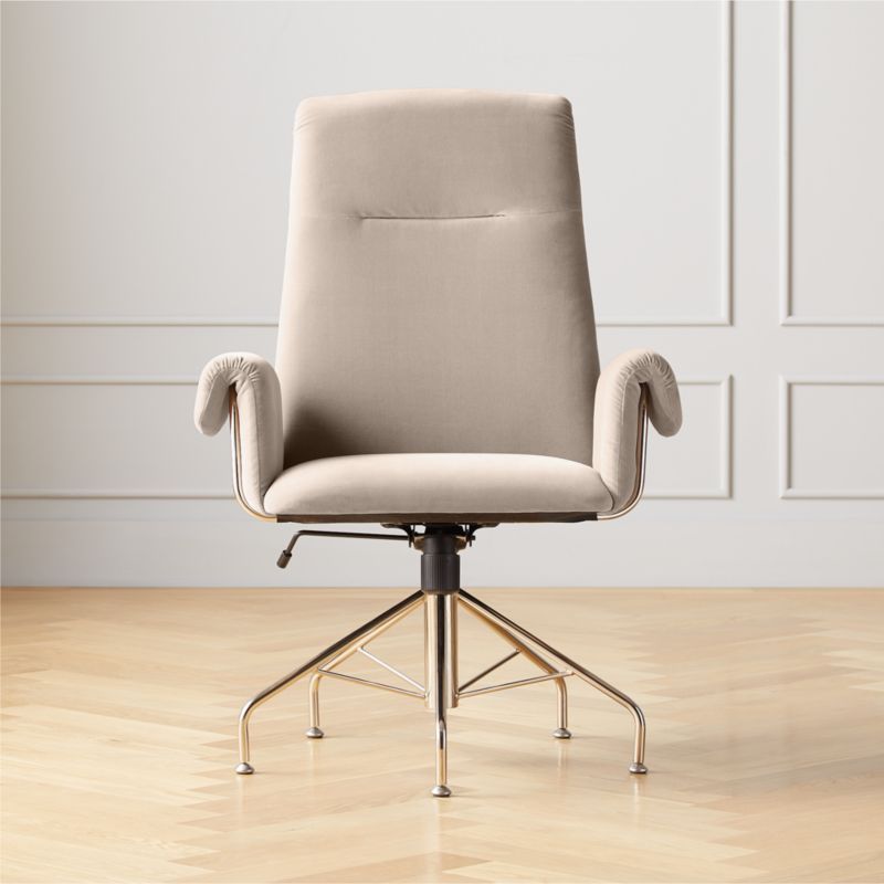 Saviti Bone Velvet Office Chair + Reviews | CB2 added by Spoak Member