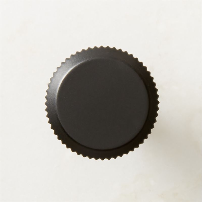 Curveaux Scored Round Black Knob 1.25'' + Reviews | CB2 added by Spoak Member