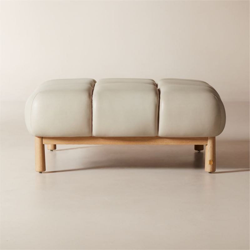 Sevigne Bone Leather Ottoman by goop | CB2 added by Spoak Member