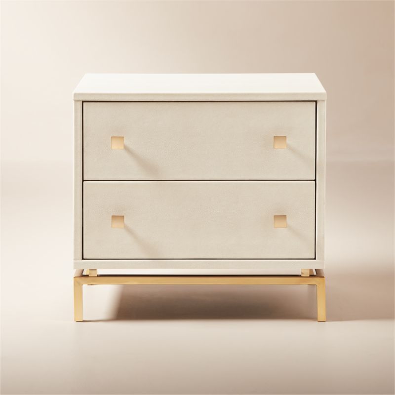 2-Drawer Ivory Shagreen Nightstand + Reviews | CB2 added by Spoak Member