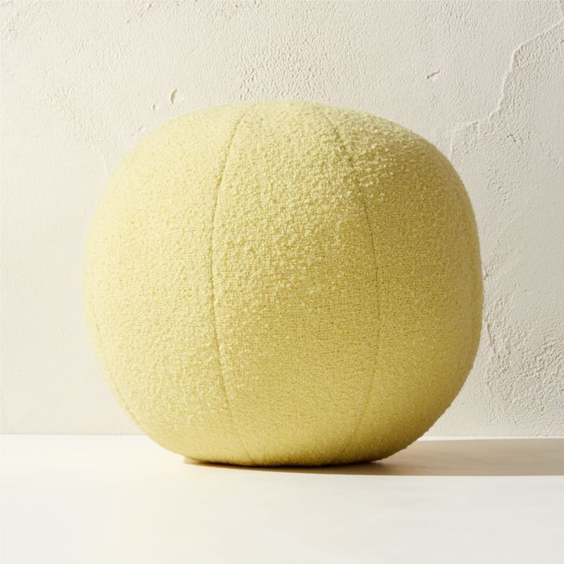 Silves Yellow Boucle Sphere Outdoor Throw Pillow 12" + Reviews | CB2 added by Spoak Member