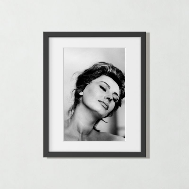 'Sophia Loren Relaxes, 1961' Photographic Print in Black Frame 17.75"x21.75" | CB2 added by Spoak Member