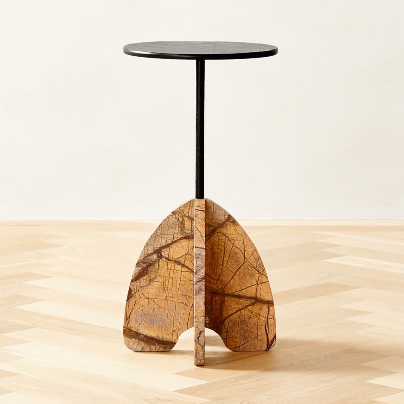 Spazio Brown Marble Side Table + Reviews | CB2 added by Spoak Member