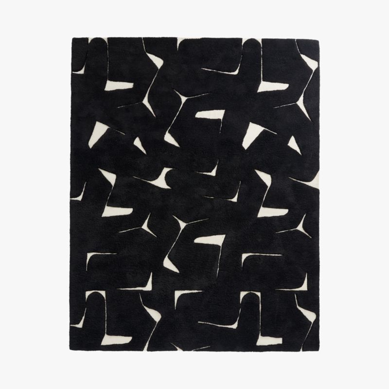 Sway Hand-Tufted Black and White Wool Rug 9'x12' + Reviews | CB2 added by Spoak Member