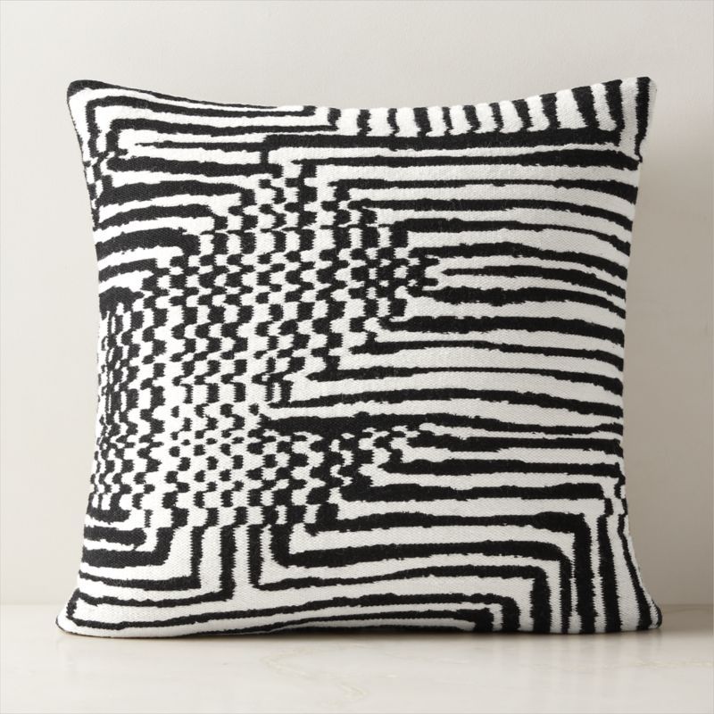 Tala Black and White Wool Throw Pillow Cover 23"x23" | CB2 added by Spoak Member