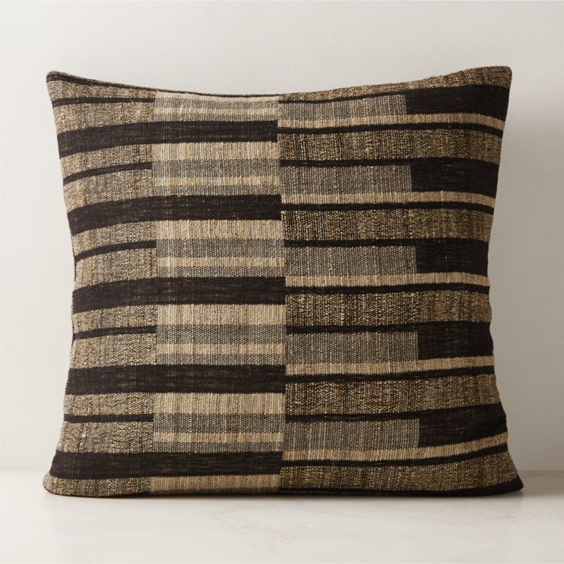 Talita Mink Brown Wool and Silk Throw Pillow Cover 23"x23" | CB2 added by Spoak Member