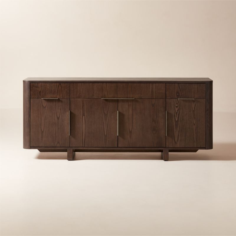 Tau 70" Brown Wood and Brass Credenza + Reviews | CB2 added by Spoak Member