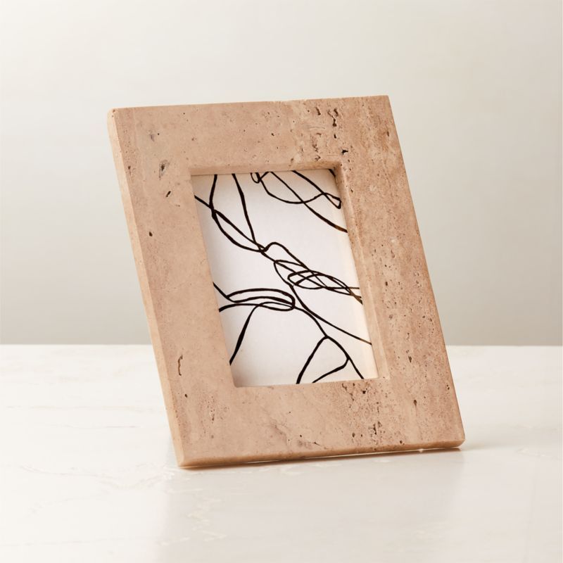 Tirra Travertine Picture Frame 5''x7'' + Reviews | CB2 added by Spoak Member