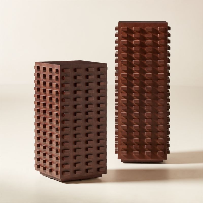 Toron 2-Piece Dark Brown Acacia Wood Pedestal Table Set + Reviews | CB2 added by Spoak Member