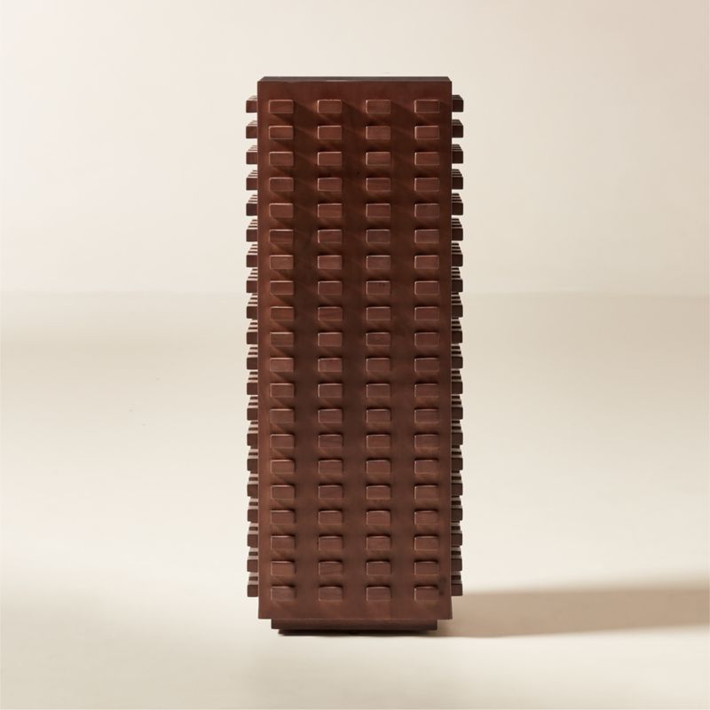 Toron Dark Brown Acacia Wood Tall Pedestal Table + Reviews | CB2 added by Spoak Member