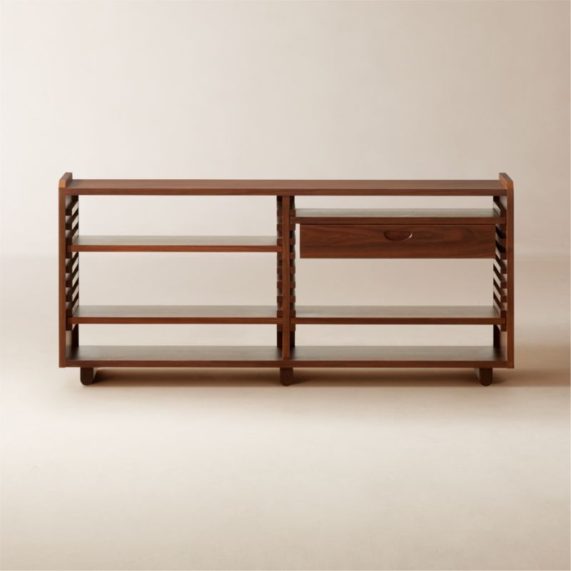 Ventura Walnut Wood Low Bookcase + Reviews | CB2 added by Spoak Member