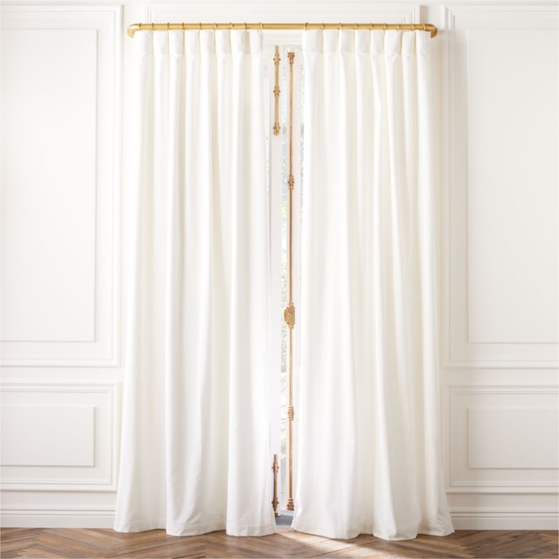Cool White Organic Cotton Velvet Window Curtain Panel 48"x96'' + Reviews | CB2 added by Spoak Member