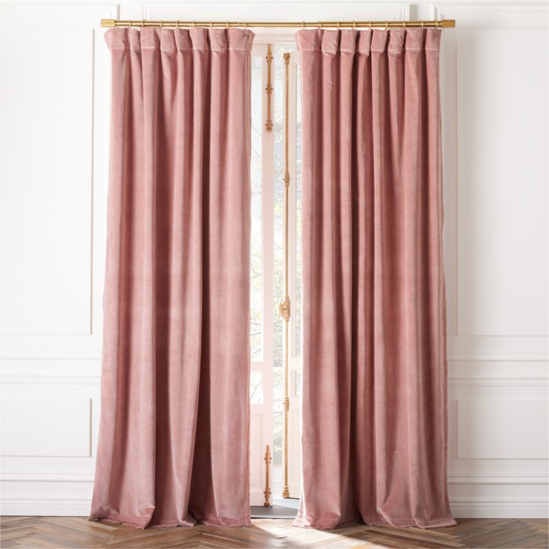 Smoked Mauve Organic Cotton Velvet Window Curtain Panel 48"x84'' + Reviews | CB2 added by Spoak Member