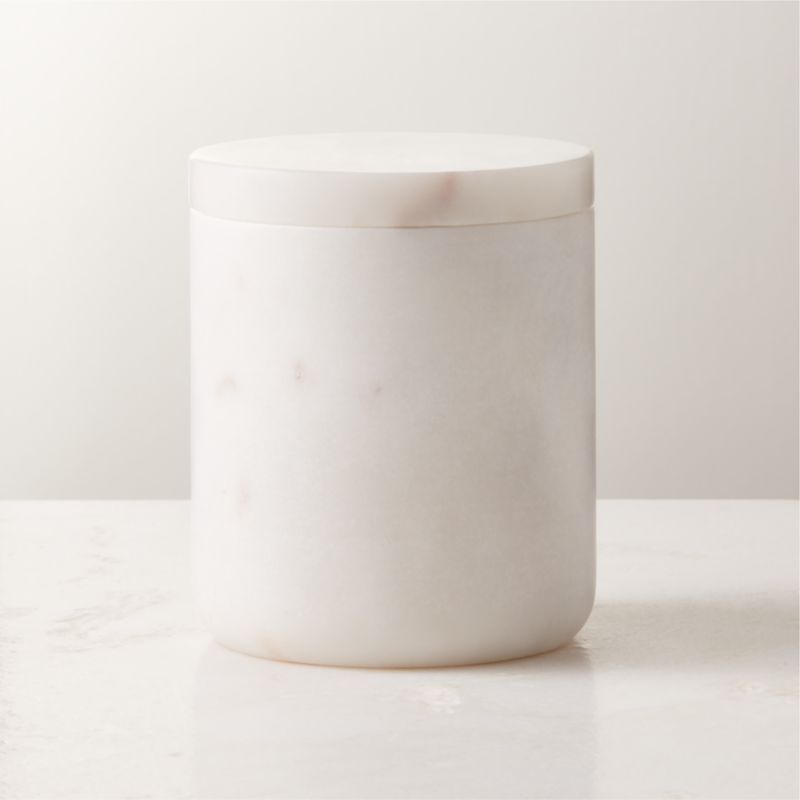 Large White Marble Canister + Reviews | CB2 added by Spoak Member