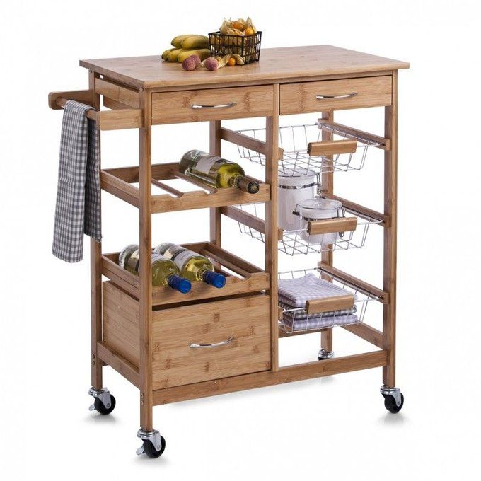 Bamboo Wood Kitchen Storage Cabinet added by Emma Kitching