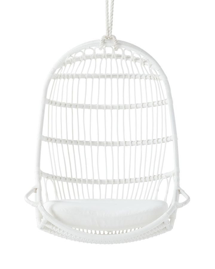 Outdoor Hanging Chair Cushion - White Sunbrella® Canvas added by Liz Kirby