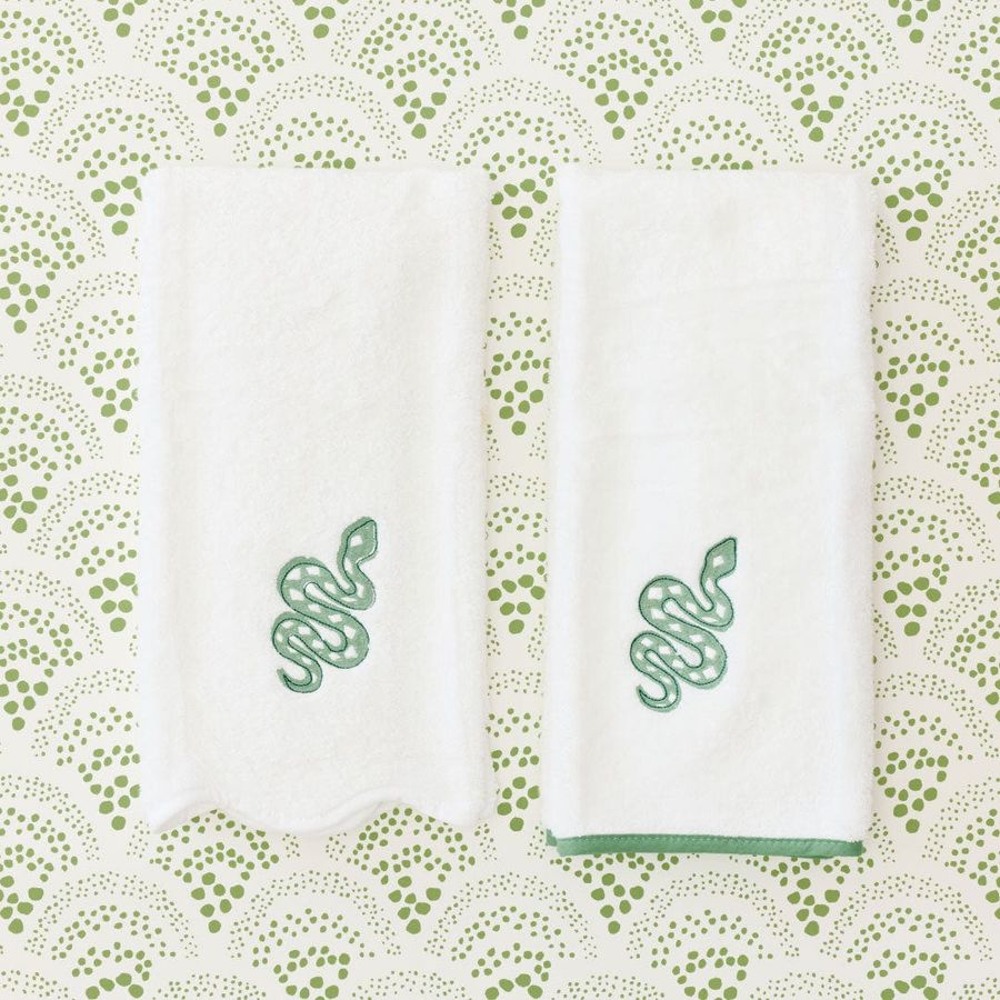 Green Snake Scallop Hand Towel added by Spoak Member