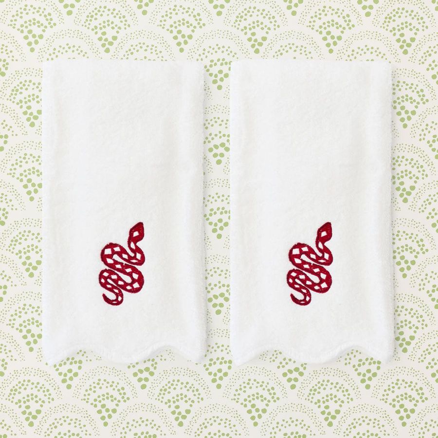 Red Snake Scallop Hand Towel added by Spoak Member
