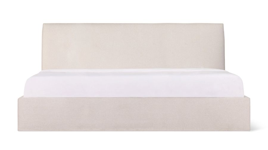 Wave Bed High Headboard with Storage, Queen, Latte added by Spoak Member