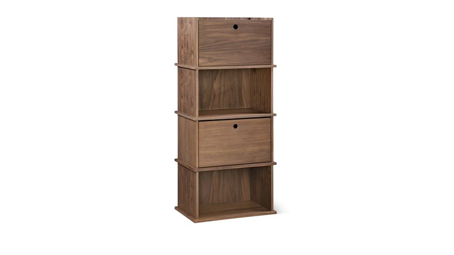 Keep Stacking Storage System 4-Piece, Open and Closed, Walnut added by Spoak Member