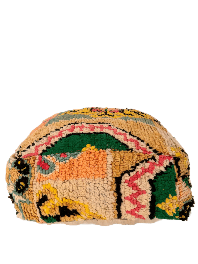 Vintage Beni M'Guild Pouf - Yellow Lion paw added by Spoak Member