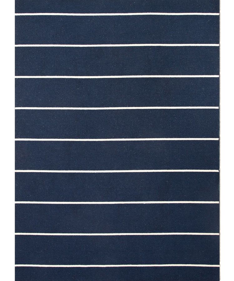 Cape Cod Stripe Flat Weave Rug, Navy added by Spoak Member