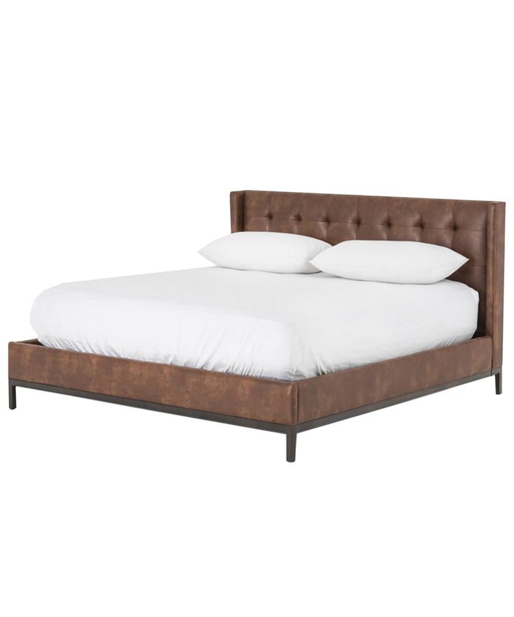 Newman Leather Tufted Upholstered Bed added by Spoak Member