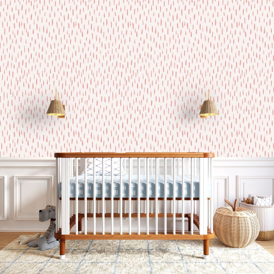 red scandi wallpaper