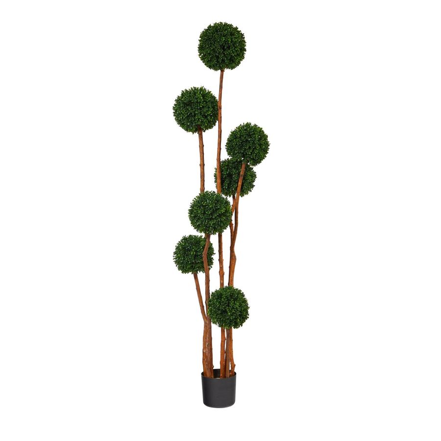 6’ Boxwood Ball Topiary Artificial Tree with Natural Trunk UV Resistant (Indoor/Outdoor) added by Spoak Member