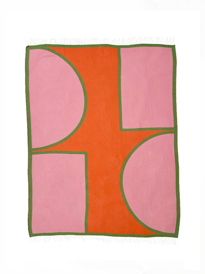 Baseline | Cotton Throw | Orange & Pink added by Spoak Member
