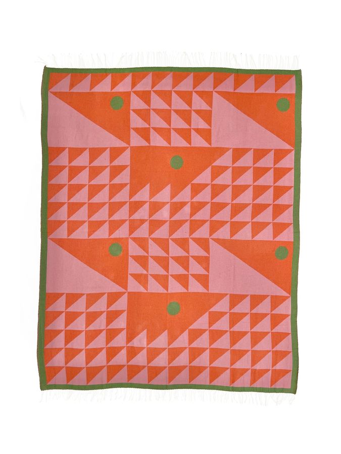 Flock Cotton Throw | Orange & Pink added by Spoak Member