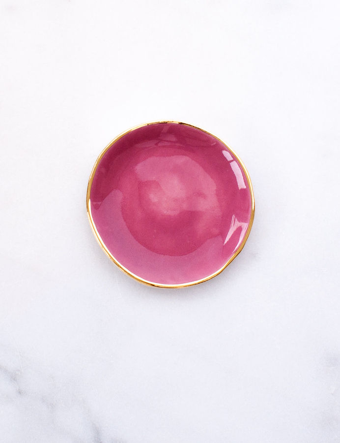 Pre-Order: Ring Dish in Amaranth with Gold Rim added by Spoak Member