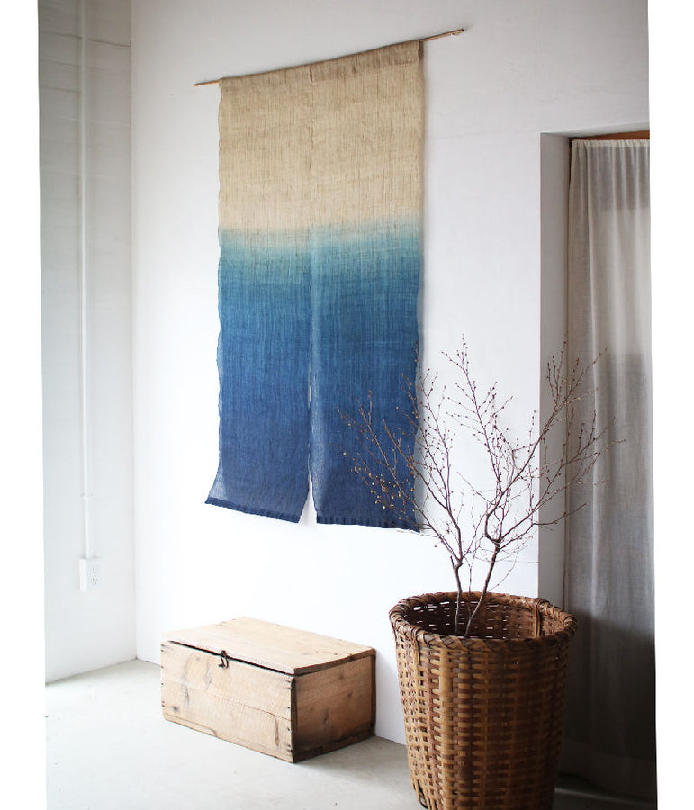 Aizome Indigo Dyed Linen Noren Curtain [A] (Pre-Order) added by Penny Luksic