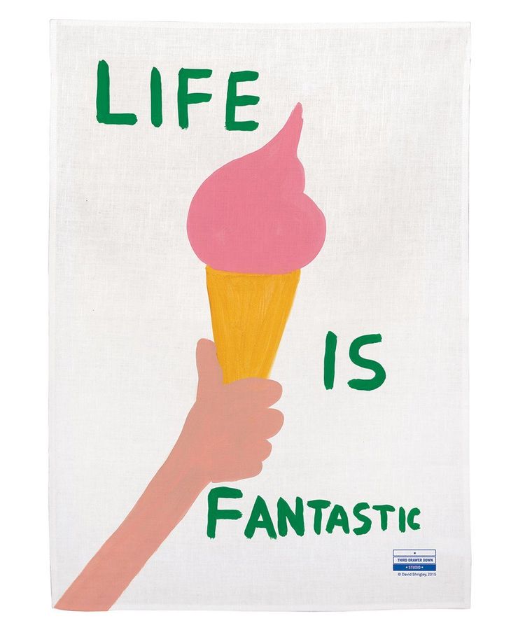 Life is Fantastic Tea Towel x David Shrigley added by Spoak Member