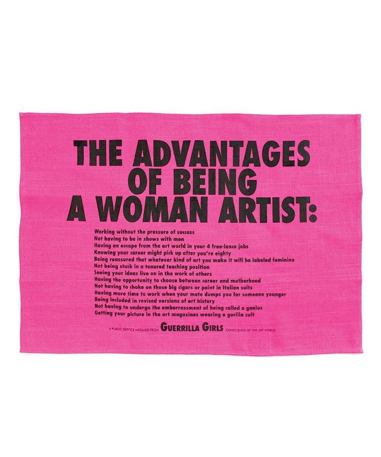 Advantages of Being a Woman Artist Tea Towel x Guerrilla Girls added by Spoak Member