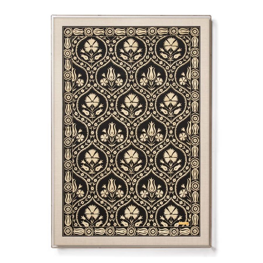 Noir Trellised Suzani - Sublime Framed Textile added by Spoak Member