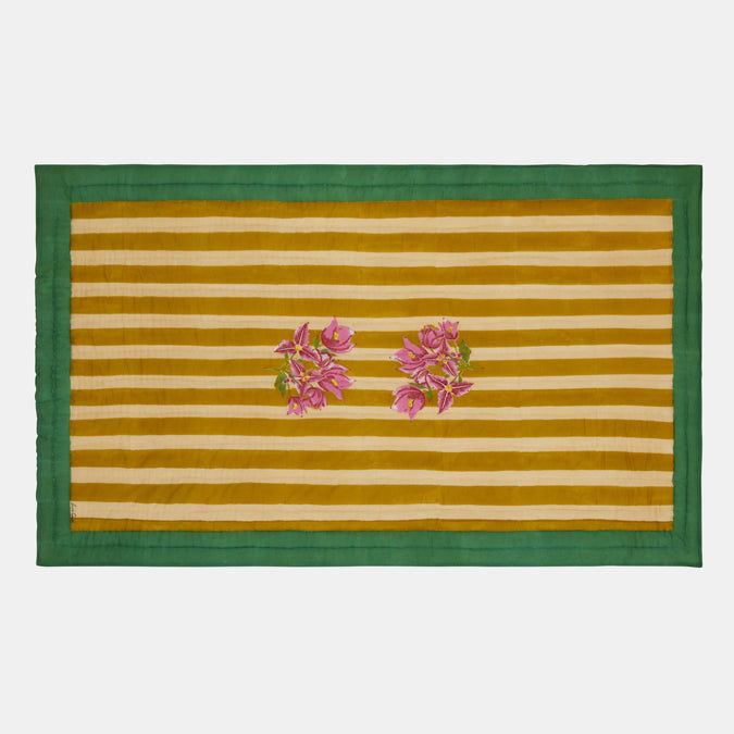 Bouganville Stripes White Mustard Quilt, junior added by Spoak Member