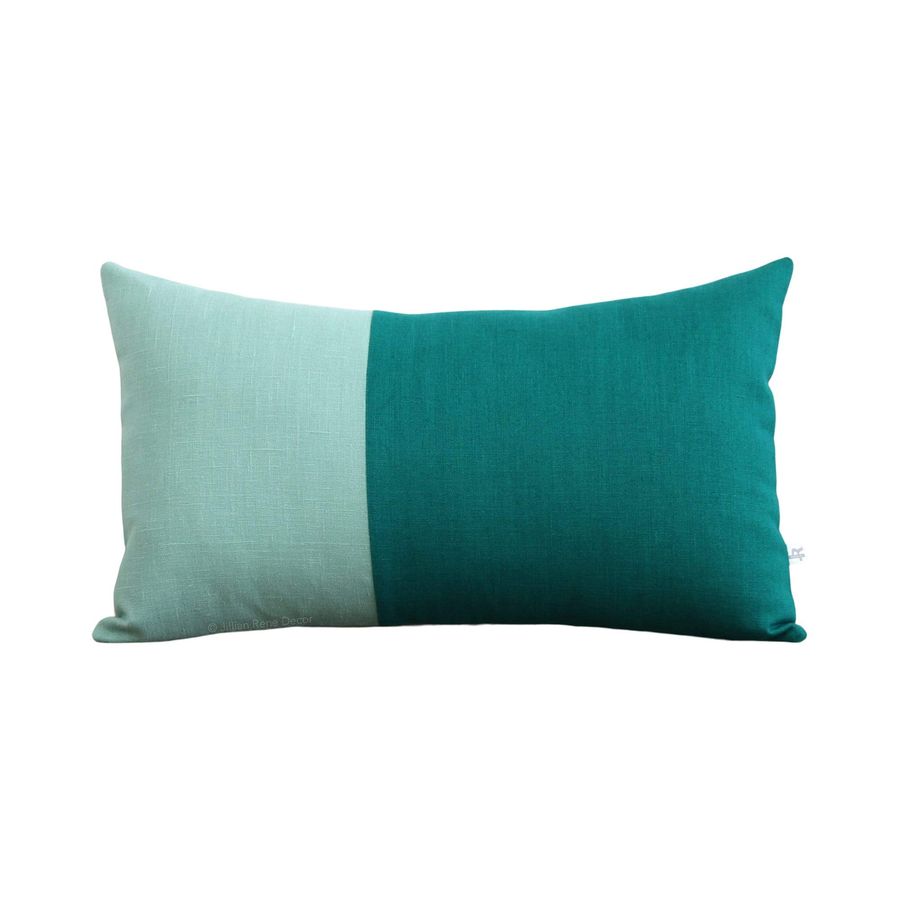 Monochromatic Colorblock Pillow - Teal added by Spoak Member