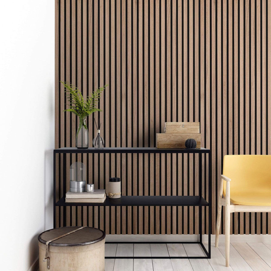 Luxury American Walnut Acoustic Slat Wood Wall Panels | Original Slatpanel® added by Jennifer John