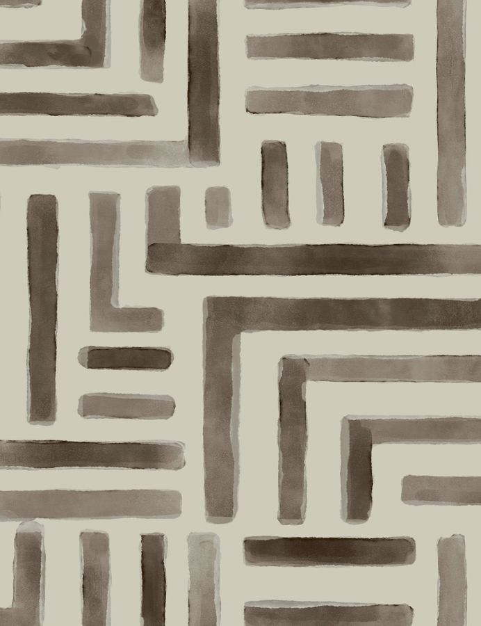 Painterly Labyrinth Wallpaper Swatch by Christiane Lemieux, Natural added by Spoak Member
