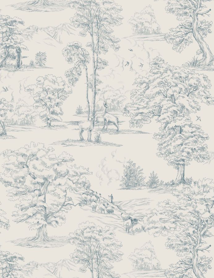 Scalamandre Montfort Wallpaper Swatch by Sandberg - Indigo Blue added by Spoak Member