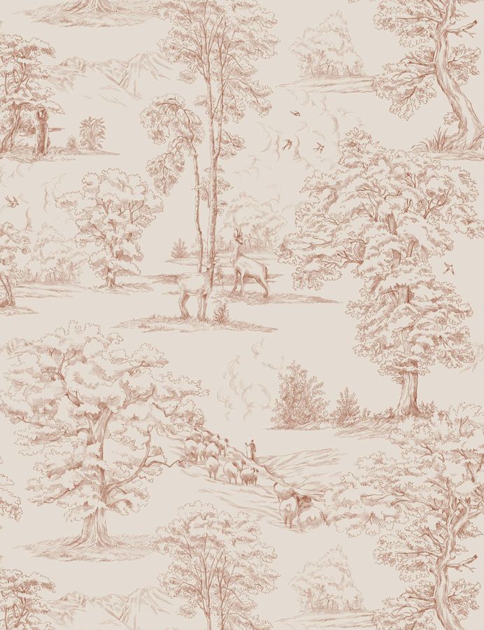Scalamandre Montfort Wallpaper Swatch by Sandberg - Terracotta added by Spoak Member
