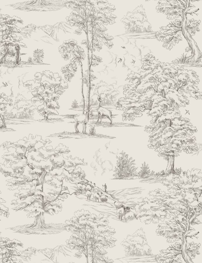 Scalamandre Montfort Wallpaper Swatch by Sandberg - Graphite added by Spoak Member