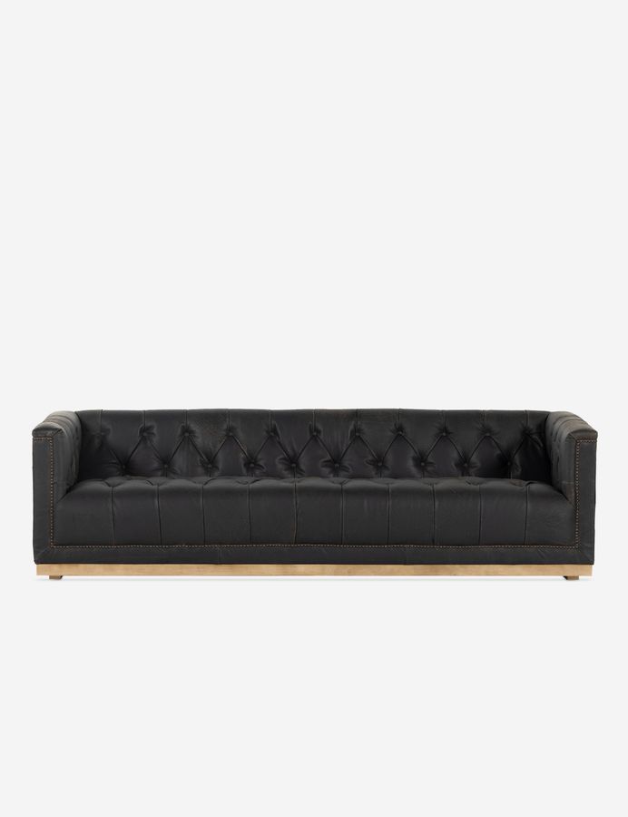 Afia Leather Sofa, Distressed Black added by Spoak Member