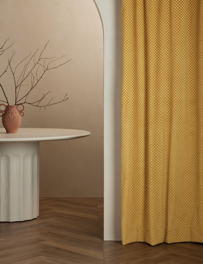 Hi-Lo Checker Velvet Curtain Panel By Sarah  Sherman Samuel added by Spoak Member