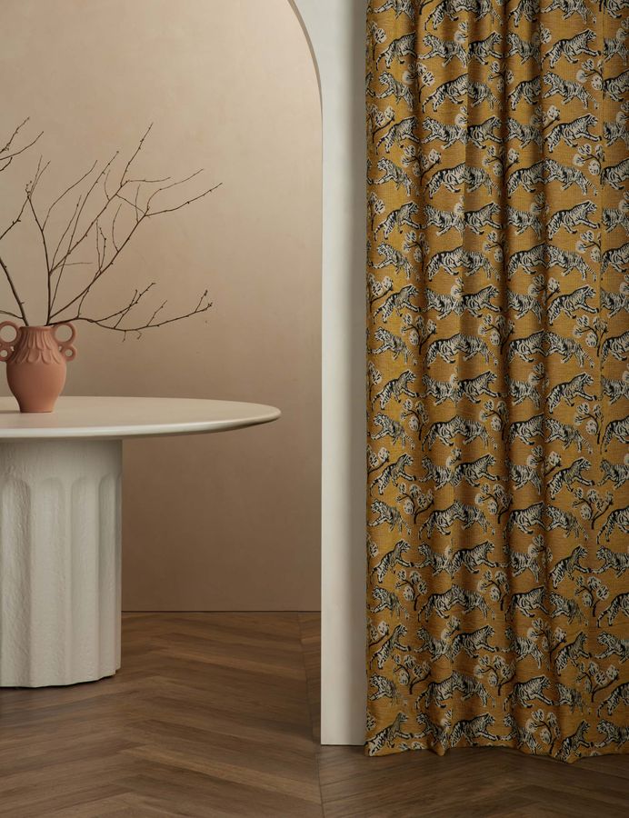 Tiger Jacquard Curtain Panel by Sarah Sherman Samuel added by Spoak Member