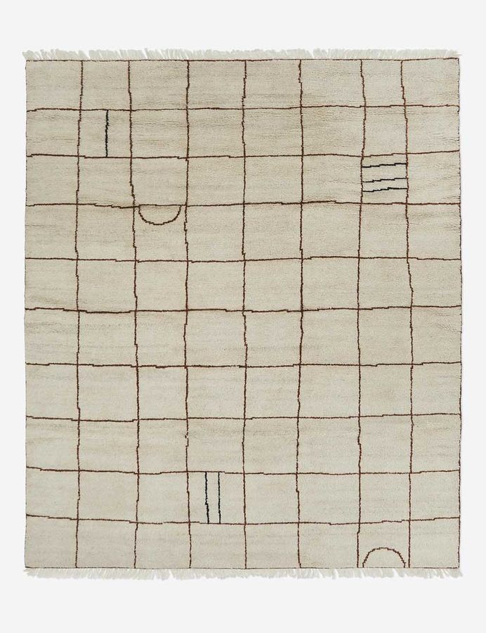 Irregular Grid Hand-Knotted Wool Rug by Sarah Sherman Samuel added by Spoak Member