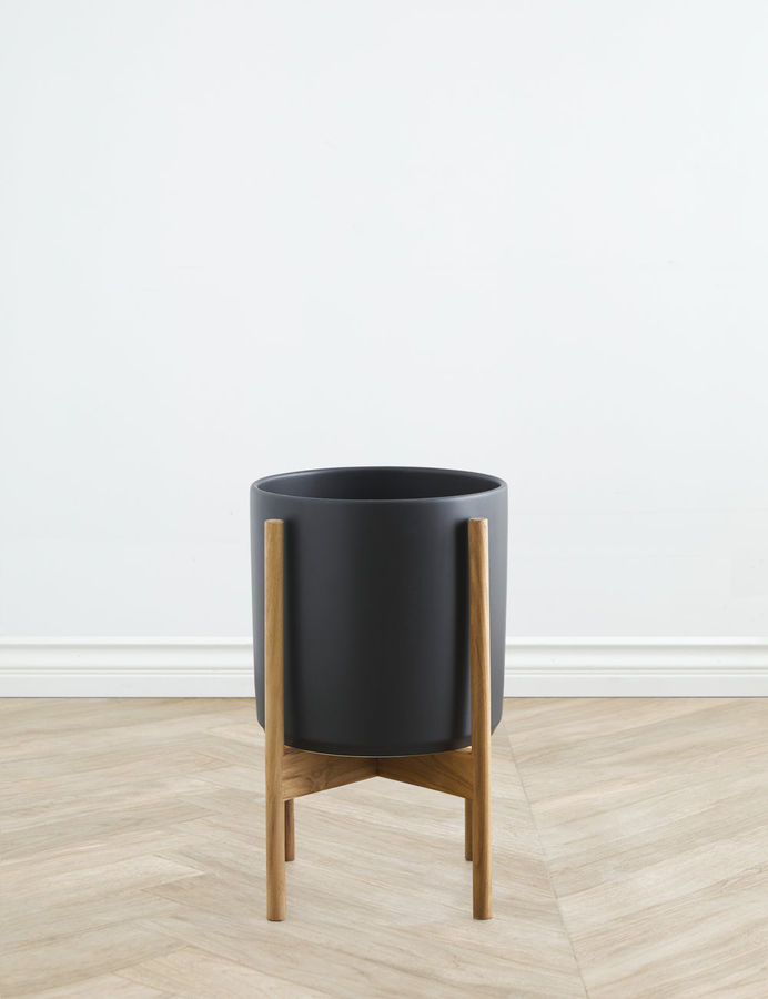 Ceramic Planter Pot + Teak Stand by LBE Design added by Spoak Member