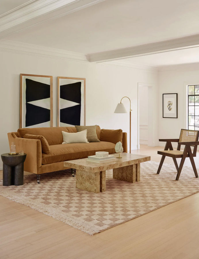 Irregular Checkerboard Hand-Knotted Wool Rug by Sarah Sherman Samuel added by Spoak Member